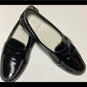Cole Haan patent leather driving loafer,  W size 9